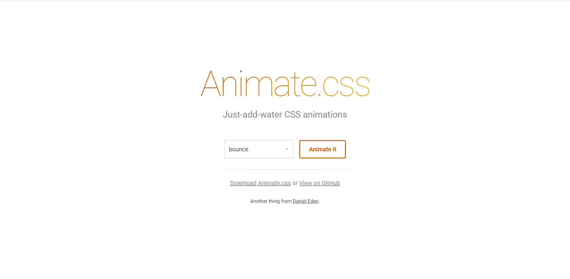 Animate.css landing page