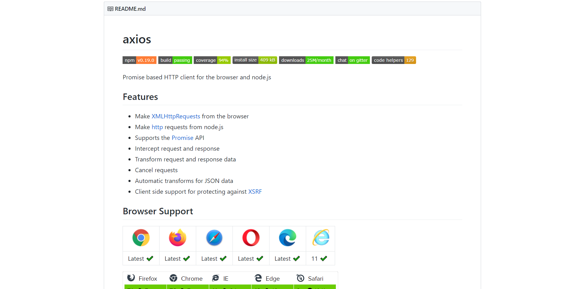 Axios README