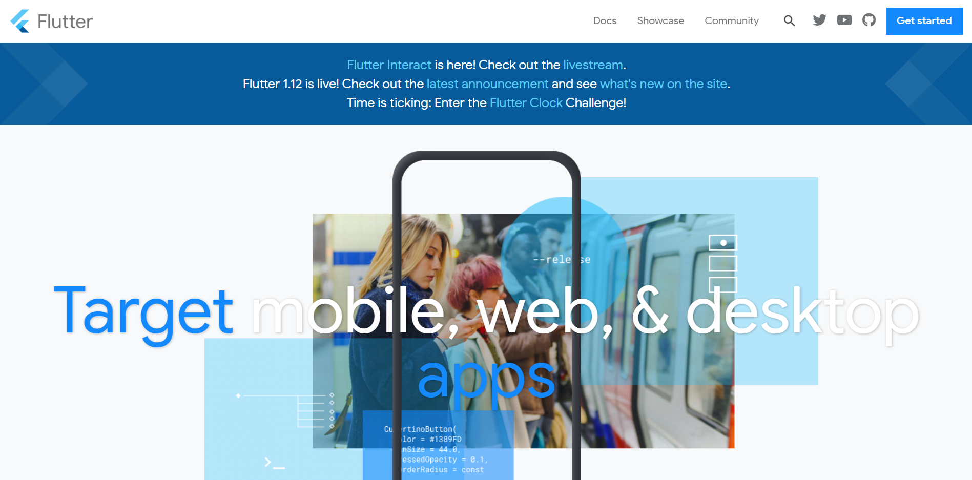 Flutter landing page