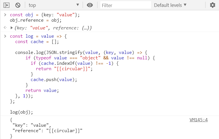 Handling JSON.stringify() with circular references