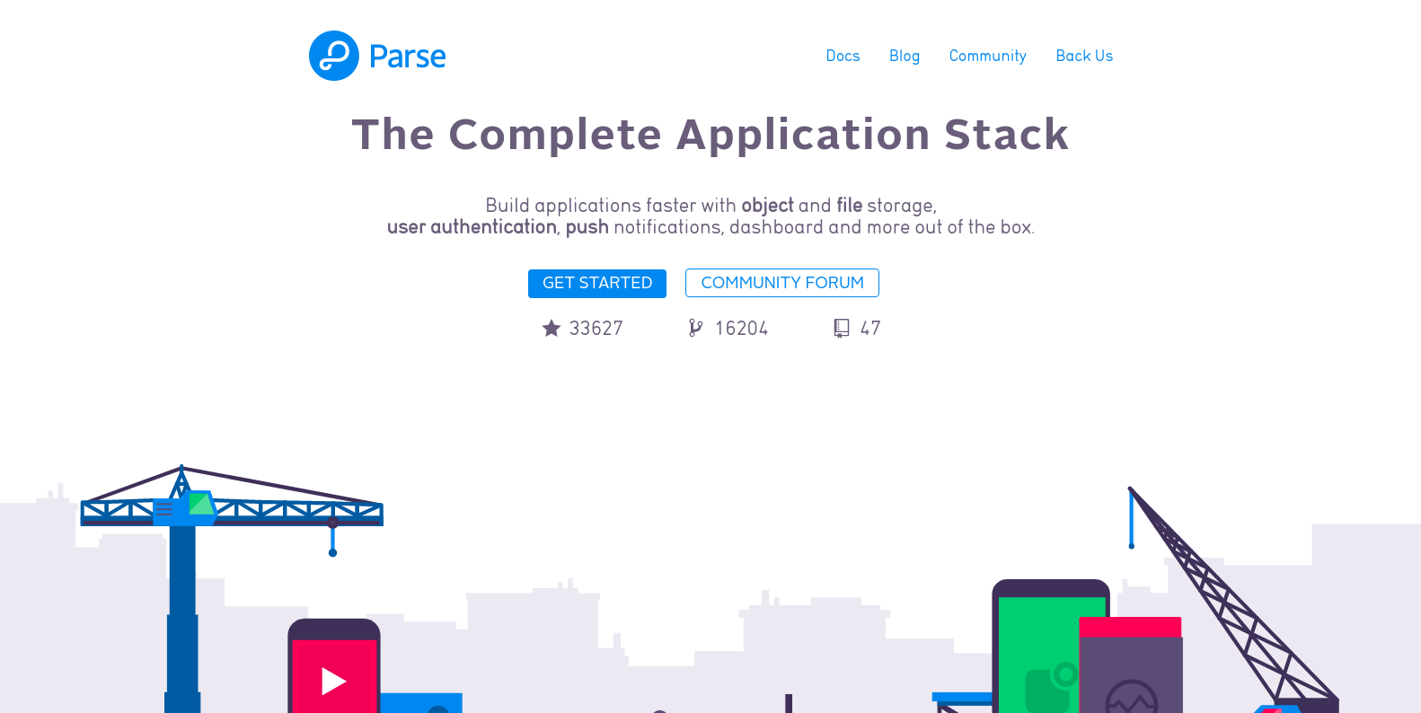 Parse landing page