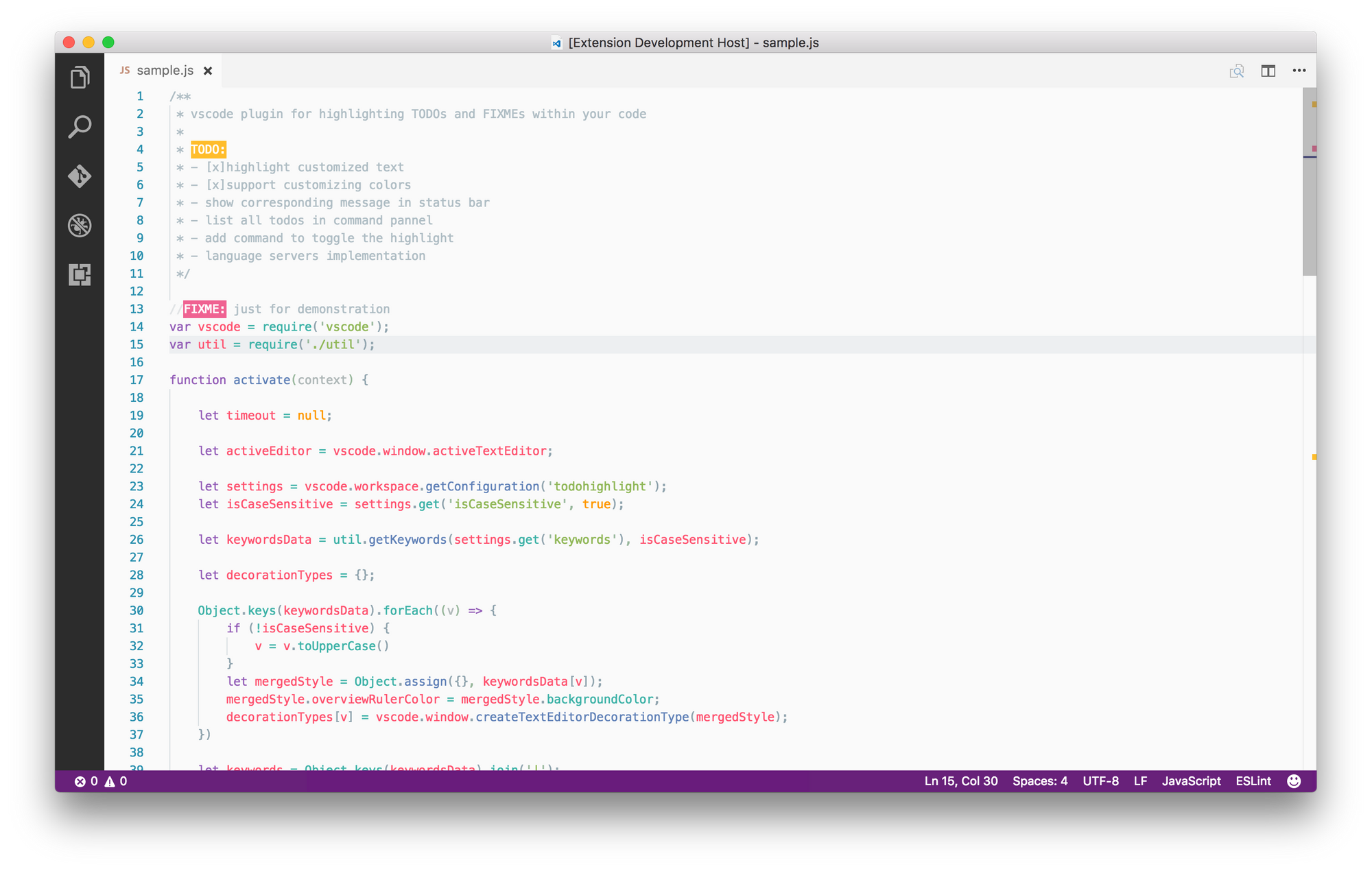 TODO Highlight example