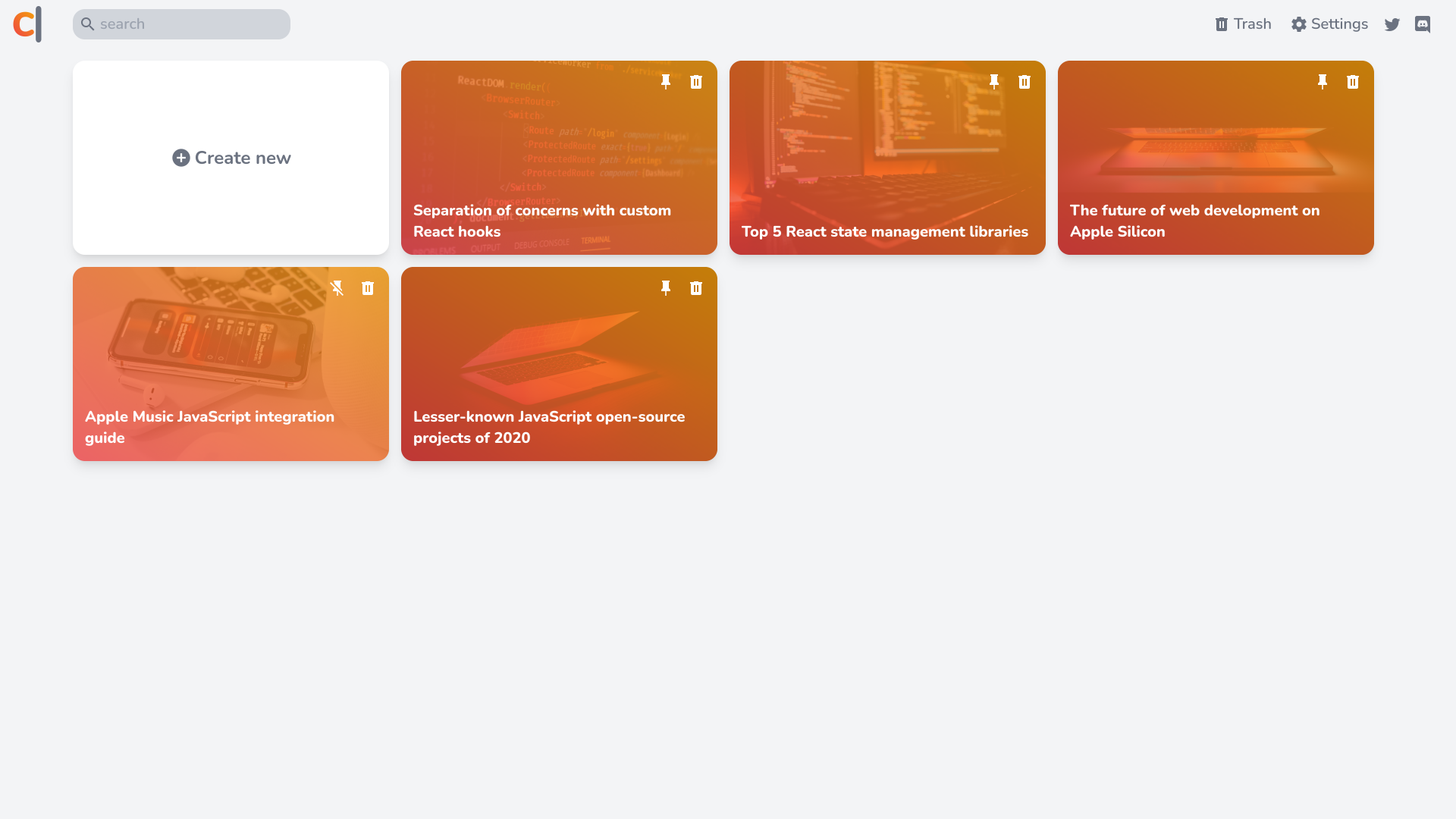 CodeWrite dashboard