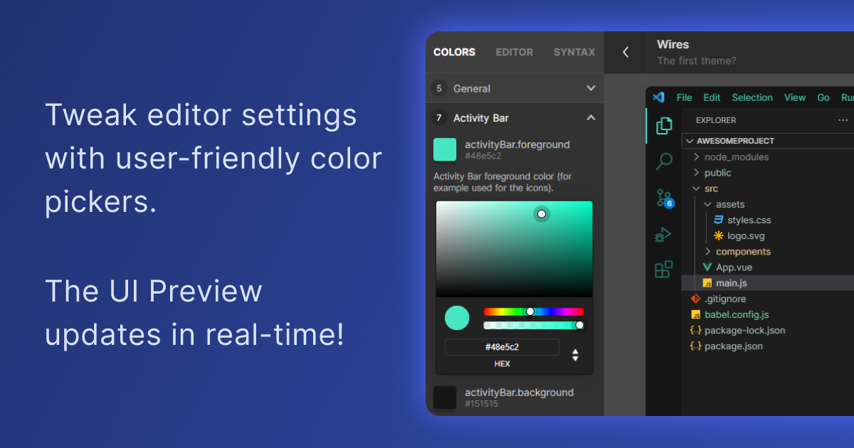 Theme Studio editor