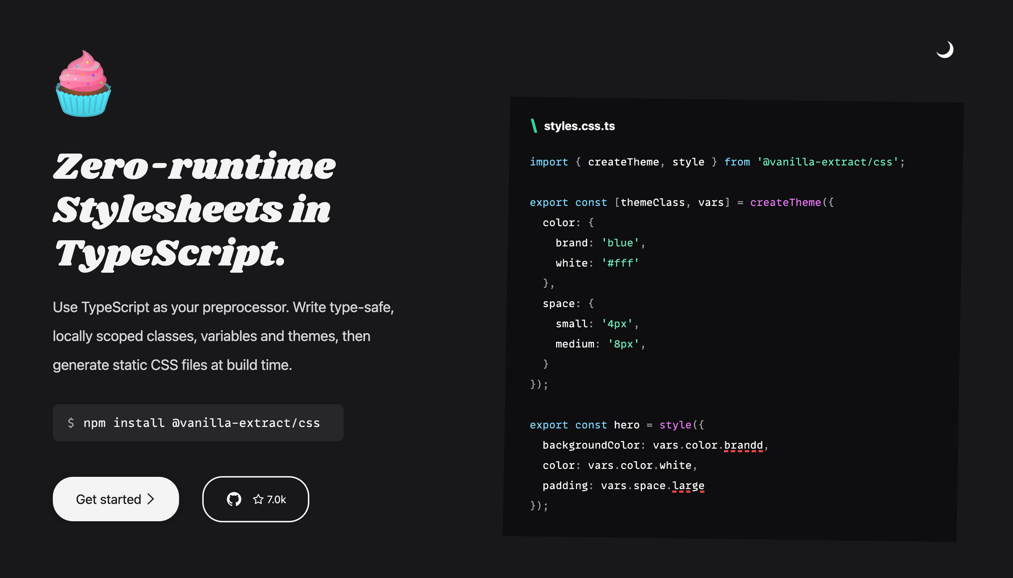 Vanilla-extract landing page